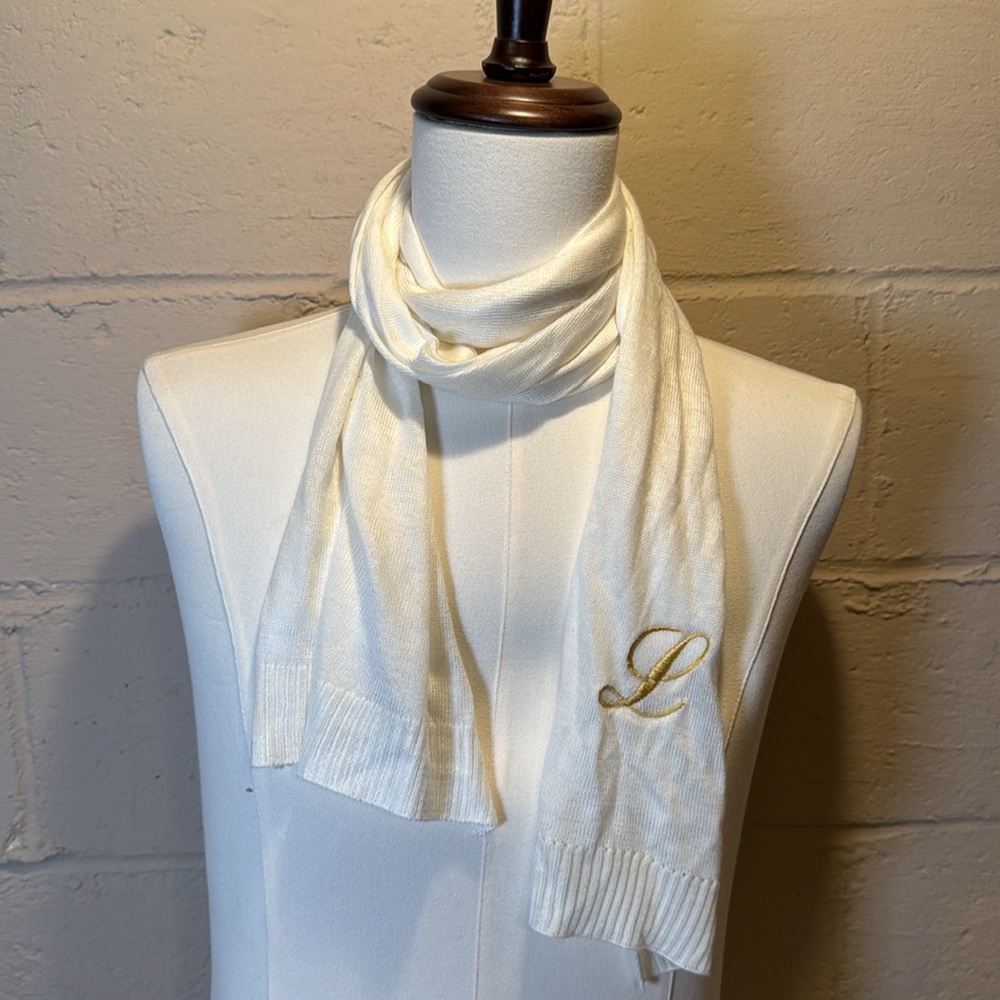 Thin Cream Scarf